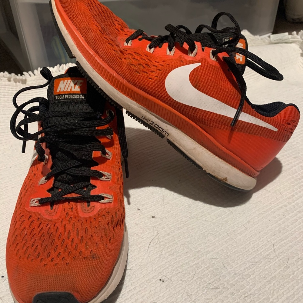 Orange Nike Running Shoes